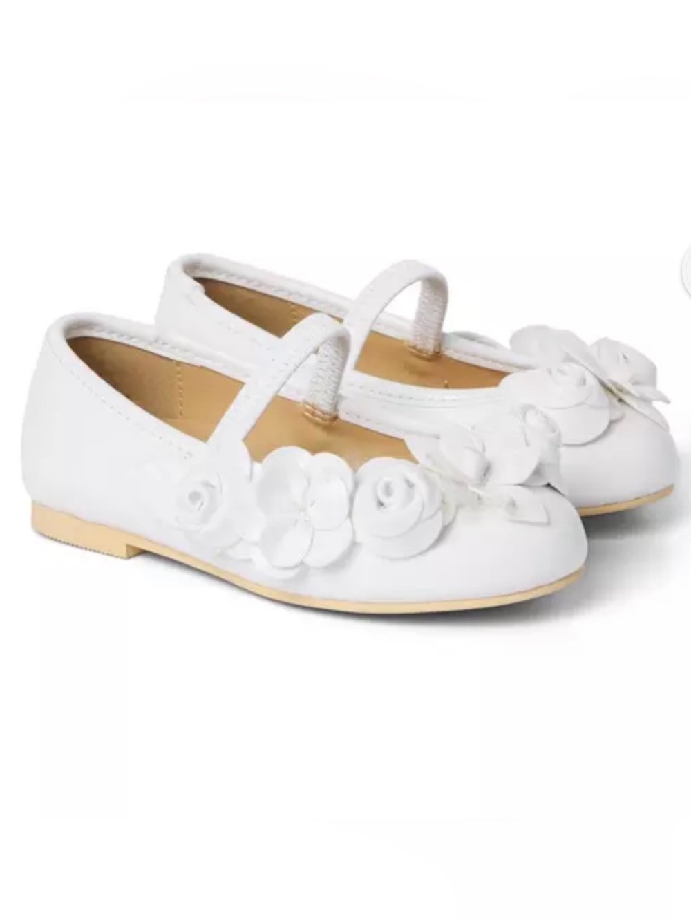 Janie and Jack White Rosette Ballet Flat